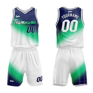 Jersey personalizado para hombres y adultos, camiseta de entrenamiento de baloncesto, venta de uniforme, venta al por mayor, nuevo diseño, ropa verde de Color blanco - Product Image 6
