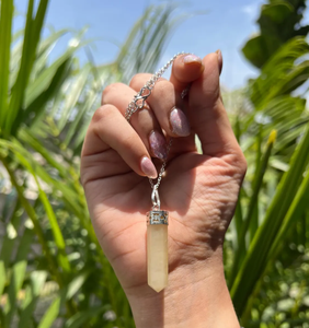 Último amarillo Aventurina lápiz colgante venta al por mayor Chakra colgantes para la venta collar de ágata de Alif cristal y ágata en La India - Product Image 4