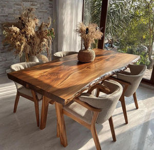 Table à manger KALATRI en chêne massif moderne, fabriquée à la main, pour hôtel et salle à manger - Product Image 2