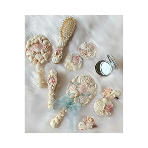 Espejo de concha marina estilo Sunburst con pétalos de concha de perla en respaldo de bambú para paredes llamativas, artesanía Premium, hecha en Vietnam - Product Image 2