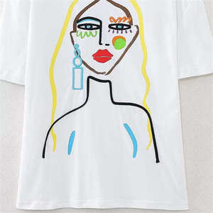 Camisetas de Algodón al por Mayor para Mujer, Camisetas de Primera Calidad para Mujer, Camisetas de Manga Corta para Mujer - Product Image 6