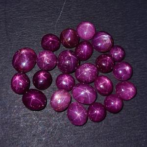 50 Cts 13 a 15 Uds cabujón de estrella de rubí piedra preciosa de Color Natural 6 Ray Star cabujón de rubí estrella de rubí piedra suelta para la fabricación de joyas - Product Image 2