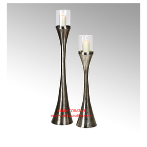 Bougeoir en métal fini couleur or et argent de luxe chaud bureau et restaurant pièce maîtresse de table bougeoir de luxe à vendre - Product Image 6