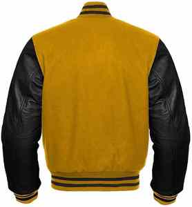 Chaqueta universitaria vintage de talla grande personalizada para hombre, bombardero universitario, vuelo, estilo béisbol, chenilla bordada, blusa de cuero con letras - Product Image 5