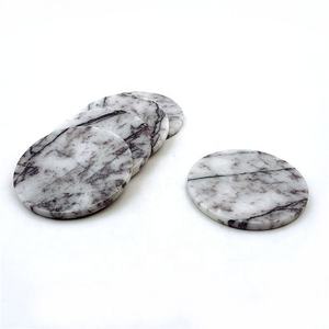 Handmade Wholesale Eco-Friendly Modern Round <b>Ceramic</b> Natural White and Black <b>Coasters</b> - Product Image 3
