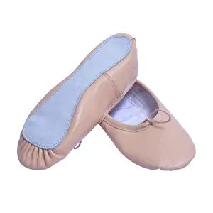 أحذية رقص باليه مطاطية مجانية من OEM عالية الجودة بسعر الجملة مصنوعة من المصنع بألوان مخصصة من الجلد الناعم أحذية رقص مسطحة