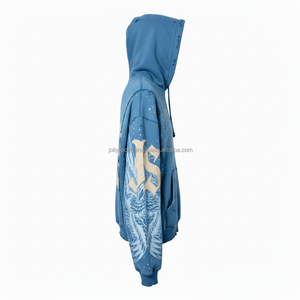 Sudadera con capucha de lana gruesa de lujo con cremallera 420 GSM algodón suave ropa de invierno Pesada Estilo desgastado logotipo personalizado puff estampado sudaderas básicas - Product Image 4