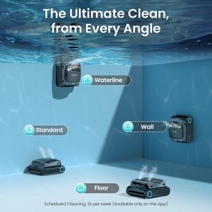 Limpiador robótico de piscinas inalámbrico Scuba X1 con HydroComm Pure, succión de alta potencia de 6600 GPH, limpieza horizontal de la línea de flotación, navegación - Product Image 2