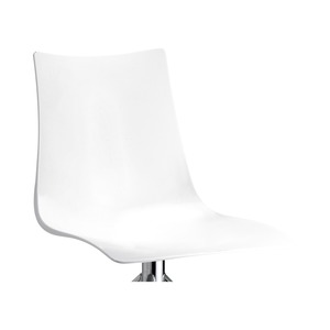 Swivel Dining <b>Chair</b> White Polycarbonate <b>Shell</b> on Chrome 4-Leg Swivel Base for Restaurant Cafe Meeting Room, Made in Italy - Product Image 3