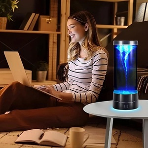 Lámpara de Escritorio LED con Forma de Tornado, Luz Nocturna Decorativa para el Hogar, con Efecto de Vórtice de Agua, Alimentada por USB, para Regalo de Navidad, Juguete Promocional - Product Image 3