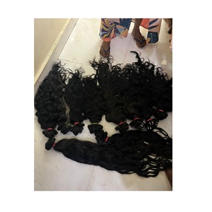 100% NATURAL INDIAN HUMAN HAIR EXTENSIONS RAW HAIR BUNDLES 100% <b>TOP</b> QUALITY RAW INDIAN TEMPLE HAIR BUNDLES - Product Image 4