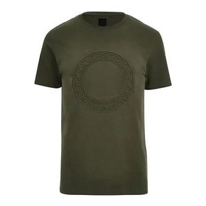 เสื้อยืดลายนูนสำหรับผู้ชายเสื้อคอตตอนผ้าใย100% พิมพ์ลายแขนสั้นออกแบบได้ตามต้องการยอดนิยมฤดูใบไม้ผลิ - Product Image 5