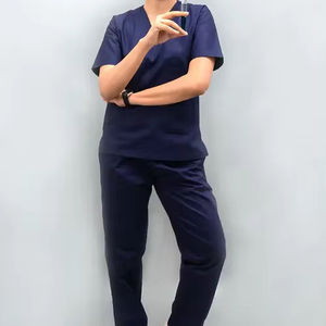 ชุดสครับทางการแพทย์แบบยูนิเซ็กซ์ สวมใส่สบาย เสื้อและกางเกง สำหรับแพทย์ พยาบาล สีตามสั่ง ผ้าโพลี/คอตตอน รับผลิตตามแบบ (OEM) ชุดยูนิฟอร์มโรงพยาบาล - Product Image 1