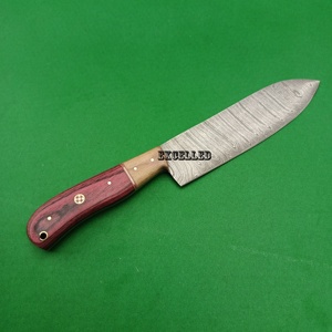 มีดเชฟเหล็กดามัสกัสสไตล์ญี่ปุ่นมีดทำครัวมืออาชีพคมมีดด้ามไม้ pakka - Product Image 5