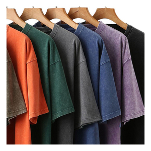 Ready Stock <b>Retro</b> Vintage Acid Wash T-Shirts 240GSM Soft Cotton <b>Fabric</b> Blank Plus Size Option Manufacturer Bangladesh Bulk - Product Image 3