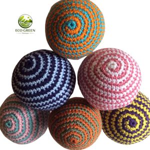 Pelotas Deportivas de Ganchillo Suaves al por Mayor, Juguetes Sensoriales de Algodón Tejido Coloridos para Decoración de Guardería y Diversión de Aprendizaje Montessori - Product Image 6