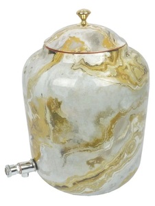 Flower Printing Design Copper Water Container With <b>Lid</b> for Kitchen Home Hotel Restaurants <b>Decorative</b> Copper Water Container - Product Image 4