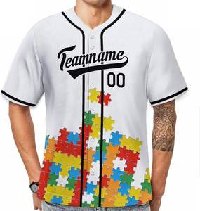 Maillots de Baseball Personnalisés à quantité minimale de commande Bas Nouveau Design Sublimation Respirant Séchage Rapide 100% Polyester Unisexe Joueur d'Équipe Softball Uniforme - Product Image 2