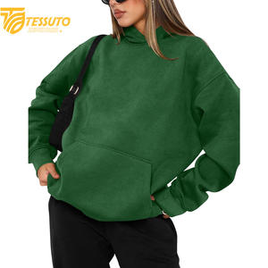 เสื้อครอปไซส์ใหญ่พิเศษสำหรับผู้หญิงเสื้อมีฮู้ดแฟชั่นผ้าฝ้าย100% สั้นโอเวอร์ไซส์สำหรับผู้หญิง - Product Image 2