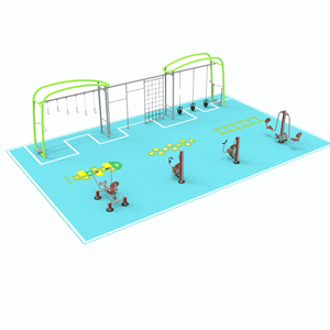 Combinaison comprenant des barres <span class=keywords><strong>de</strong></span> <span class=keywords><strong>traction</strong></span>, des échelles parallèles et des machines à presse pour les jambes. Équipement <span class=keywords><strong>de</strong></span> fitness en plein air - Product Image 4