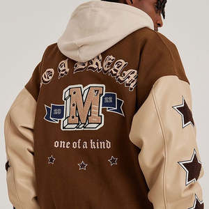 Écusson de broderie chaud de haute qualité pour hommes OEM personnalisé veste universitaire Bomber Letterman pour hommes - Product Image 3