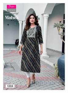 Diseñador Rayon Printed Kurti Collection para ropa informal para ropa india a precio mayorista - Product Image 5