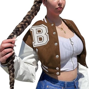 Productos de invierno Streetwear Varsity Jacket Ropa de diseñador Best Young Girls Street Style Varsity Jacket Tarifa al por mayor - Product Image 5