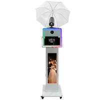 Photomaton professionnel avec écran tactile LCD de 15,6 pouces et écran publicitaire de 29 pouces