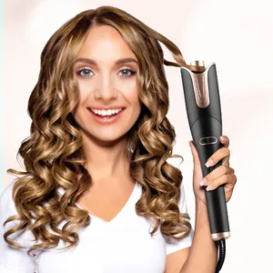 Lescolton-Rizador de pelo rizado para mujer, rodillos de pelo de rotación automática, rizador de iones negativos, herramienta de peinado mágica