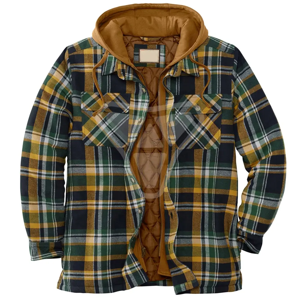 Custom Wholesale Men's Wool Long Sleeve Plaid Shirt Men's Plaid Flannelette Clothes Flannel Shirt