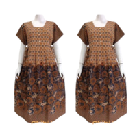 Robe en rayonne pour femme élégante Jumbo avec taille élastique Beau motif floral Vêtements de nuit quotidiens en vente!