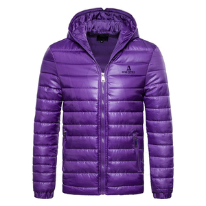Chaqueta acolchada de invierno con capucha y logotipo personalizado de alta calidad para hombre al por mayor - Product Image 1