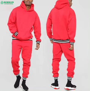 Custom 380 500gsm Regular Heavyweight Eco-Friendly Breathable Cotton Fleece Sweatsuit <b>Hoodie</b> Tracksuit Unisex Winter Sportswear - Product Image 4