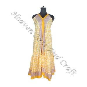 SD009 Saree / Sari / Shari <b>Indian</b> & <b>Pakistani</b> <b>Clothing</b> From India Hippy Boho Latest Traditional Long V-Neck <b>Indian</b> Vintage Sari - Product Image 1