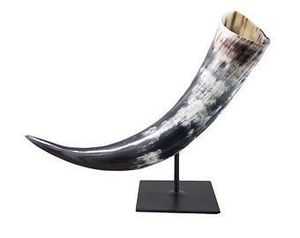 Corne à boire Viking médiévale faite à la main véritable tasse en céramique de buffle naturel Occasions de Noël corne de vin de bière fabriquée à la main en Inde - Product Image 6