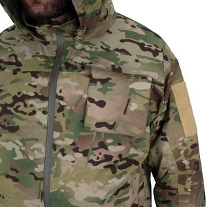 Chaqueta Softshell resistente al agua para hombre con forro polar de tela de lona con cuello levantado Camo Fleece Softshell - Product Image 3
