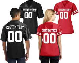 Camiseta de manga corta con cuello en V para hombre y mujer, ropa de calle deportiva Unisex, camisetas para niños, camiseta de fútbol americano - Product Image 6