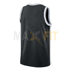 เสื้อบาสเก็ตบอลผ้าเจอร์ซีย์แห้งเร็วระบายอากาศได้ดีดีไซน์ธรรมดาสีใหม่ล่าสุดสำหรับองค์กร Maxfit แบบกำหนดเองเพิ่มขนาดให้เลือก - Product Image 6