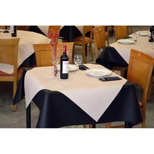 Nappe de table professionnelle en papier Orange 100x100cm 37gsm pliée 1/8 pour impression basique B2B - Product Image 1