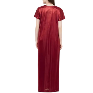 Top qualité nouveau personnalisé Satin soie chemise de nuit nuit sommeil porter dame vêtements de nuit maison porter Style confortable femmes Dressing - Product Image 4