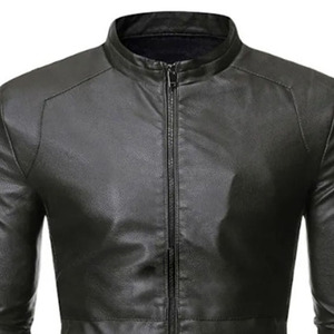 Vestes en cuir pour hommes fabriquées en usine avec étiquettes personnalisées Taille confortable et col montant Offres Spéciales tissu de toile à bas prix - Product Image 4