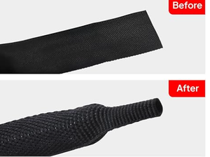 Funda Trenzada Termocontraíble BHS 2:1, Resistente a la Abrasión, Expandible para Cables, Funda Trenzada Termocontraíble de Tela - Product Image 4