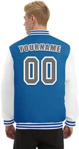 Chaquetas universitarias personalizadas al por mayor con nombre y número, sublimación y bordado para escuelas y clubes - Product Image 6