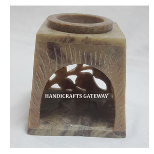 Belle conception de luxe motif stéatite sculpture arôme brûleur à mazout de décoration et de cadeaux pour la décoration de la maison - Product Image 1