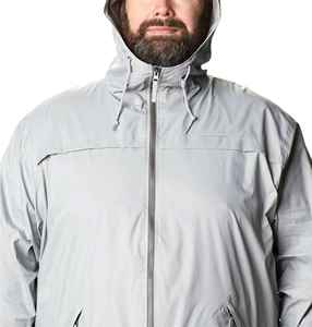 Nouvelle veste coupe-vent à capuche enduite de Camouflage chaud unisexe élégant avec demi-fermeture éclair épaisseur Standard printemps coupe-vent imperméable - Product Image 6