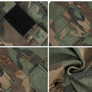 Pantalones cortos personalizados para hombre, pantalones cortos desgastados de peso pesado, nuevos pantalones cortos Vintage de alta calidad de camuflaje HIP HOP para hombre 2025 - Product Image 5
