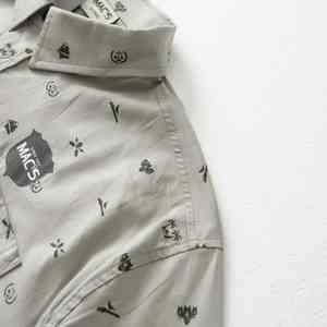 Camiseta estampada de punto con logotipo personalizado de alta calidad OEM, camisas de trabajo informales de algodón estilo manga corta 100% para hombre - Product Image 6