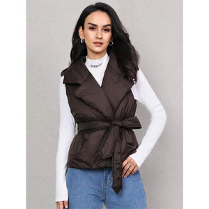 <b>Top</b> Trending Women Sleeveless Puffer Jacket OEM New Arrival <b>Top</b> Quality Windproof Puffer Jacket with Custom Logo - Product Image 1