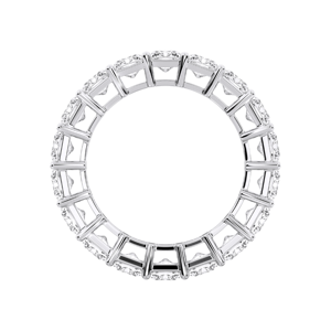 10.00 Carat F-G/VS Lab Grown Radiant Cut Diamond Eternity <b>Band</b> <b>Ring</b> Made in Platinum For Her - Product Image 5