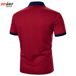 100% algodón Palin para hombre Polo camisa nuevo diseño sólido Casual contraste Color pantalones cortos manga alta calidad transpirable antiarrugas - Product Image 2